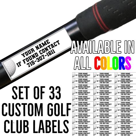 Custom Golf Club Labels